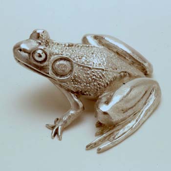 Sterling Silver Green Frog